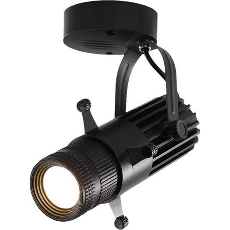 LED-Strahler mit verstellbarer Apertur, Schwarz, 10 W, 4000 K, Decken-, Tisch-, Wand- und Aufbaumontage, Ausstellungsbeleuchtung