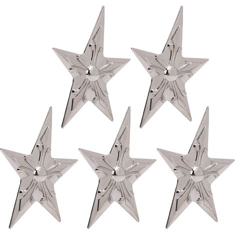 Sets Nieten und Ziernieten 65x92mm Silberne fünfzackige Sternnieten 4,5mm Kreuzschrauben für Lederkragen Gürtel Handtasche (1/5)