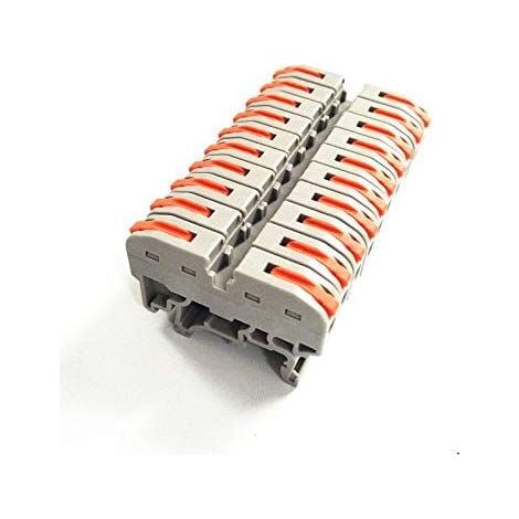 10 quick-connect rail terminals with push-button function instead of the UK2.5B terminal block with connection strip, marking strip and screws (1/5)