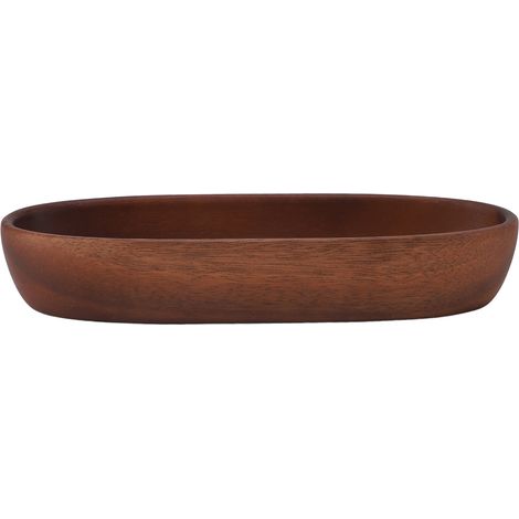 Große, multifunktionale Holzschale in Bootsform, ideal für Brot, Obst, Snacks und Desserts. Maße: 25 x 8,5 x 4,5 cm. (1/5)