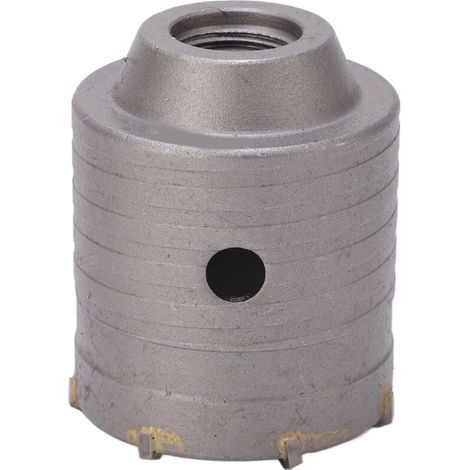 Sega a tazza in carburo da 60 mm, punta cava per tubi, alesatore per muri, pietra, cemento, mattoni -Crezuo