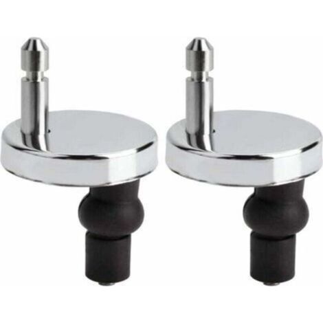 Lot de fixation abattant wc universels pour abattant de WC-Compatible avec la plupart des sièges de WC standards avec système d'abaissement automatique-Facile à installer (1/4)