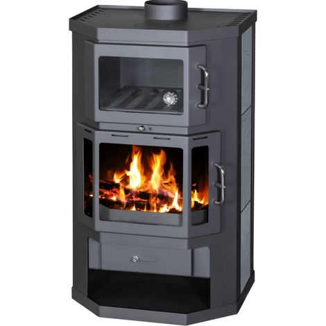 Victoria Kaminofen Taro FS Speckstein mit Backfach und 9,51 kW (1/3)