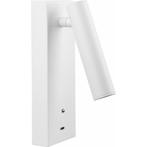 Applique LED da Parete PURE WALL 4W 30° 2700K 3 Intensità - Nero Opaco, Orientabile con Porta di Ricarica USB-C - Beneito & Faure (1/5)