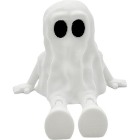 Figurine fantôme d'Halloween en résine, figurine fantôme imprimée en 3D, voiture mobile servant de décoration de bureau - Fantôme blanc (1/3)