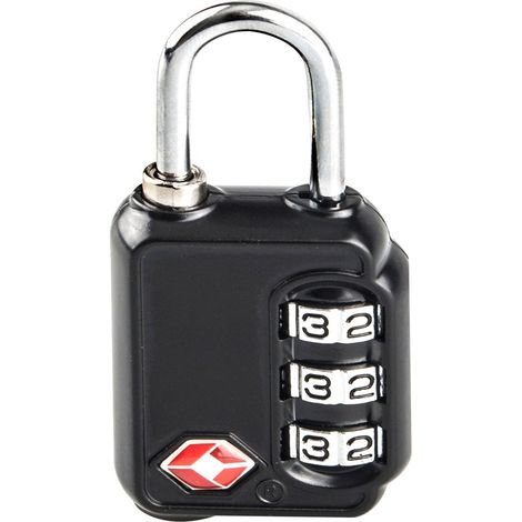 Lucchetto a combinazione Tsa lock nero 3 numeri