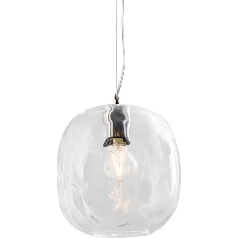 OBAN Suspension en Verre Soufflé Cristal E27 IP20 - Lampe Design avec Diffuseur Artisan - Structure Elégante pour Intérieur (1/5)