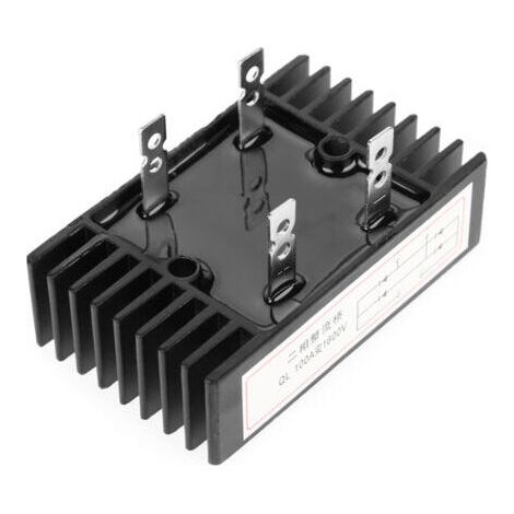 1 pc 100A Ampère 1600V Tension 2 Phase Diode Pont Redresseur Haute Puissance Noir