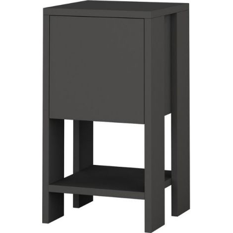 Comodino Antracite con Anta a Ribalta 30x30x55 (1/4)