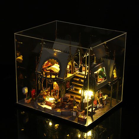 Miniaturhaus zum Selbstzusammenbauen, kreatives Weihnachtsgeschenk, dekoratives Landschaftsmodell