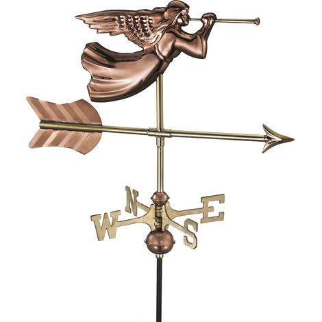 Cottage Angel Copper Weathervane - H60 x W53 x L28 cm