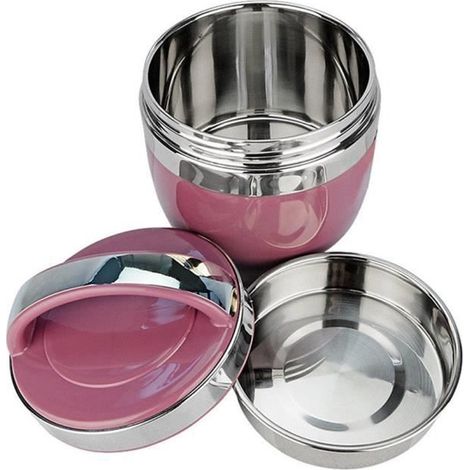 1.2L Boite pour dejeune, Lunch box bento, Lunch box isotherme, Bento japonais, Boite repas inox, Boite a dejeuner enfant - Violet (1/4)