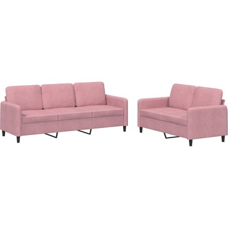Maison Exclusive - Ensemble de canapés 2 pcs rose velours (1/5)