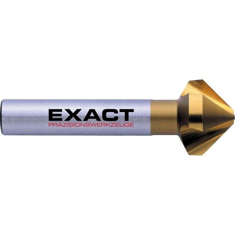 Exact 05555 Svasatore conico 12.4 mm HSS TiN Alberino cilindrico 1 pz. (1/2)