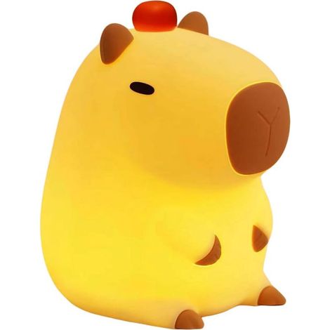 Veilleuse Capybara, Lampe LED Animal Mignonne et Douce, Veilleuse à Intensité Réglable pour Chambre d'Enfant, Lampe de Lit Tactile Rechargeable, Cadeau pour Bébé Garçons et Filles (1/5)