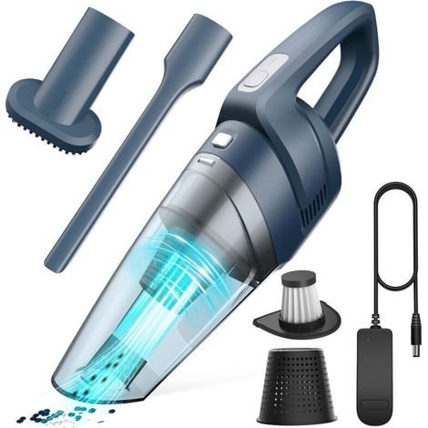 Car Vacuum Cleaner - 120W Desktop Vacuum Cleaner, 2200mAh Portable Vacuum Cleaner with Dry HEPA Filter, Cordless Stick Vacuum Cleaner for Home, Car, Office, Table, Sofa (1/5)