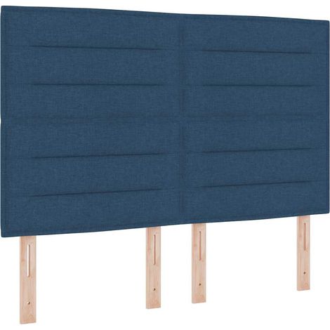 Maison Exclusive - Letto a Sorgente LED con materasso Blu 140 x 200 cm Tessuto