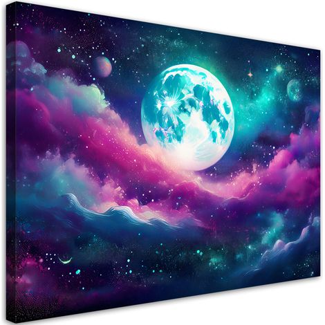 Tableau déco Cosmos Planètes Nuages 100x70 (1/5)