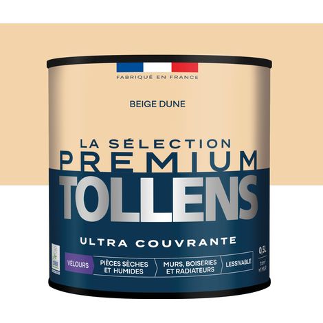 Tollens - Peinture intérieure couleurs - La Sélection Premium Velours - Ultra Couvrante - Beige Dune 0,5 L - 6m²
