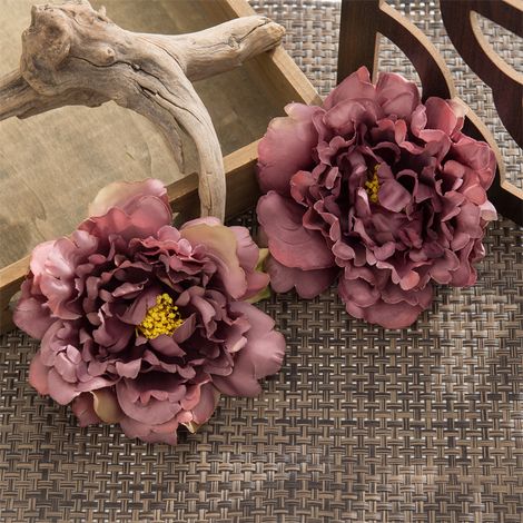 Couronne de fleurs artificielles en soie, 20 pièces, décorations pour la maison, accessoires de mariée, mariage, Scrapbooking (1/5)