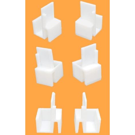 6 Guides pour Porte Coulissante Placard Form/Optimum - Entièrement biodégradable - Matériau de qualité (1/5)