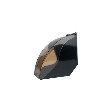 Porte-filtres à café, distributeur de rangement pour filtres à café en papier avec couvercle anti-poussière, noir (1/5)