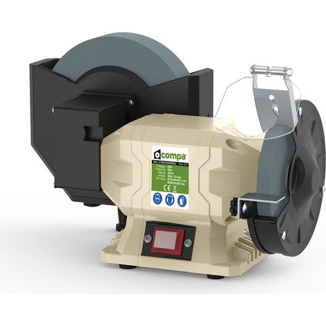 MOLA AFFILATRICE COMBINATA DA BANCO PER UTENSILI COLTELLI 250W Ø150/200mm COMPA (1/3)