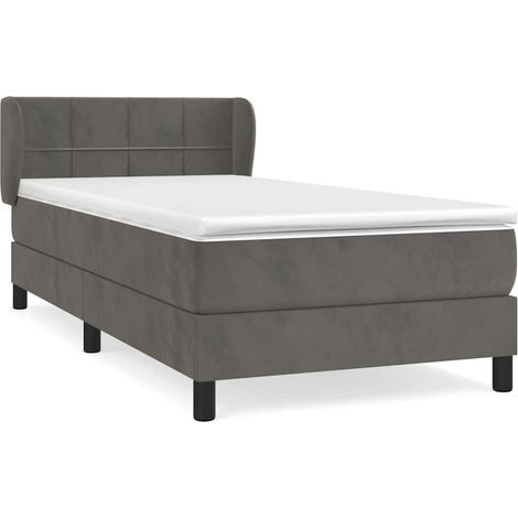 Maison Exclusive - Boxspringbett mit Matratze Dunkelgrau 90x190 c (1/5)