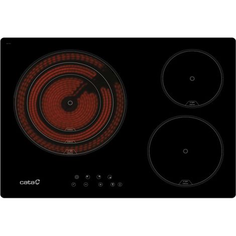 Cata TT 5003/G - Vitroceramica Independiente Radiantes 3 Zonas Coccion Ancho 60 Cm Fondo 43,5 Cm