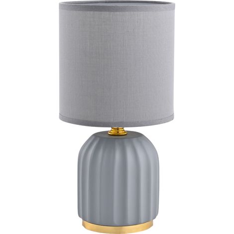 Lampe de table céramique gris/or, abat-jour ovale E14 Zuma Line (1/3)