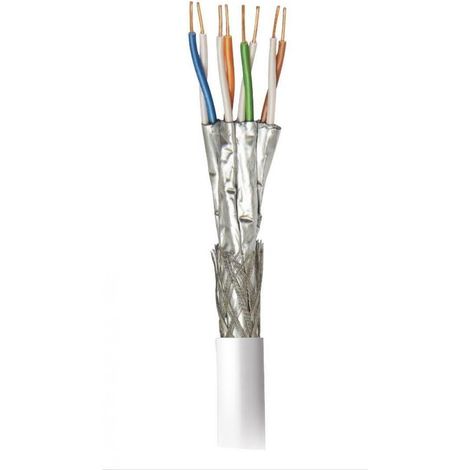 Por metro cable de datos s/ftp cat7 color blanco 219101