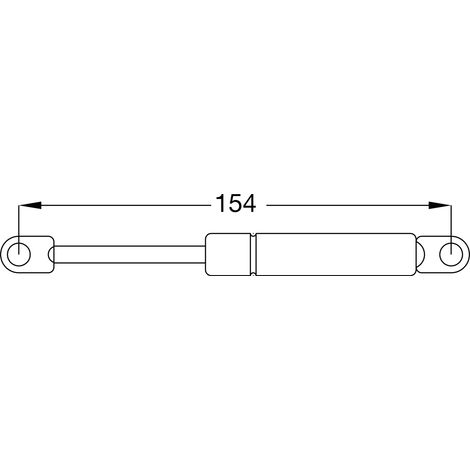 Gasdruckfeder 300 N, 154 mm