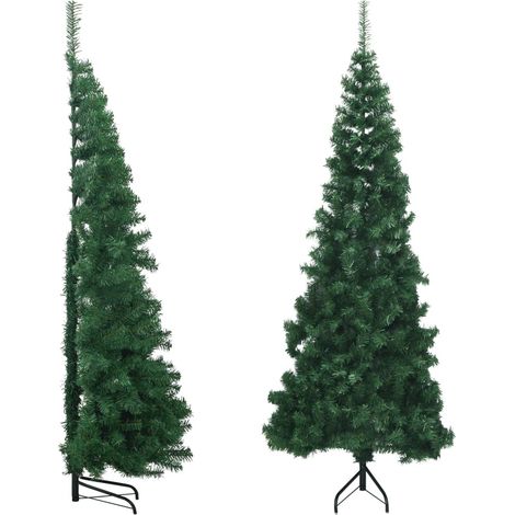 Árbol de Navidad artificial de esquina verde 180 cm PVC vidaXL (1/5)