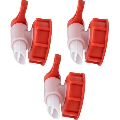Stück AH 23/51 HF Zapfhahn für 5-Liter- und 10-Liter-Fässer mit DIN 51 Außengewinde 54,8 mm, lebensmittelecht, Zapfhahn mit 23-mm-Auslauf für gluckerfreies Ausschenken (1/5)