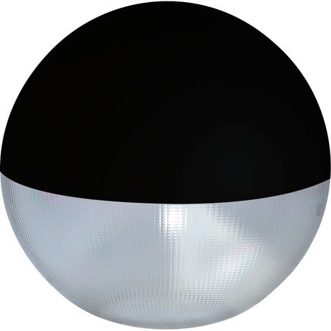 Difusor esférico policarbonato prismático pintado negro  Ø500  Ø500 (1/2)