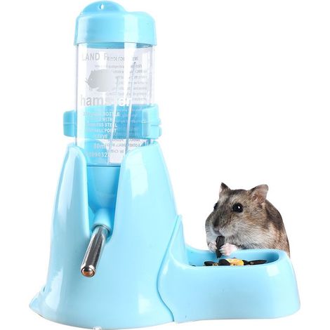 Distributeur d'eau automatique pour petits animaux – Matériau plastique et métal – 80ml – Système d'évacuation automatique – Facile à nettoyer –