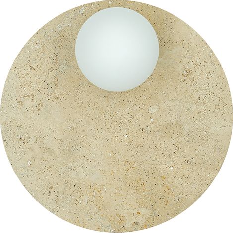 Applique Murale Intérieure D300 pour Ampoule LED G9 Pierre Naturelle ZAMBELIS 25316