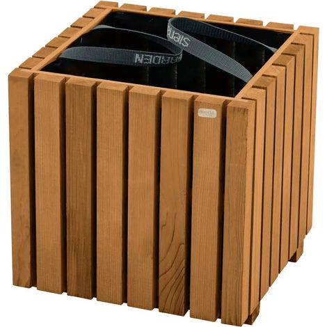 [NEUWERTIG] B-Ware Siena Garden Oskar Pflanzkasten Blumenkasten Kiefernholz Vlies Braun U76257 40cm