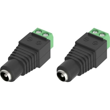 2x Adattatore connettore elettrico maschio rapido Spina universale Telecamera WiFi Sorveglianza Camper Van DVR Sistema di sicurezza Luce LED Modellismo ferroviario (1/2)