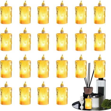 Bougie à piles - bougies sans flamme - Bougie chauffe - plat LED en - (1/5)