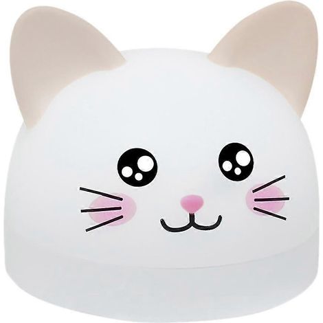 Réveil mignon pour enfants sur le thème des chats, doté d'une lumière LED tricolore, d'une minuterie, d'une fonction snooze et d'une veilleuse rechargeable. (1/5)