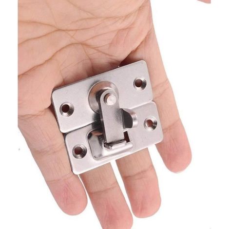 Serrure À Crochet - Acier Inoxydable 304 - Verrouillage À Angle Droit 90° - Pour Porte Coulissante - 1 Pièce (1/4)