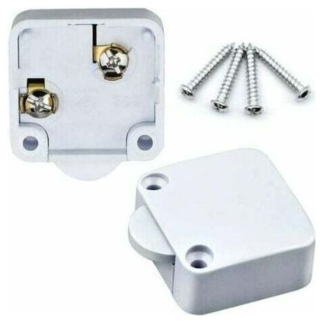 2 Pièce Interrupteur de Placard D'armoire Interrupteurs 2A/250V Interrupteur Automatique Placards pour S'applique à Divers Appareils D'éclairage et Tous Types Portes (Blanche) (1/4)