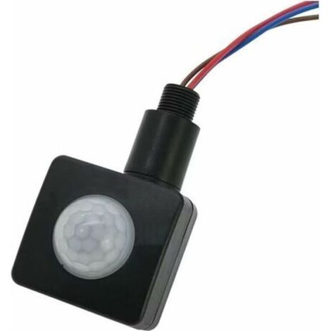 Capteur de Mouvement Détecteur Infrarouge extérieur de Corps Humain PIR Système d'alerte de Commutation Murale Noir 110V-240V Fonepro (1/5)