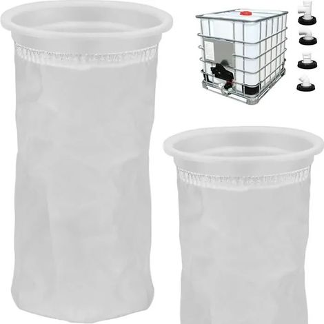 Couvercle en nylon pour cuve à eau de pluie IBC - 2 pièces - Diamètre 10,5 cm (1/4)