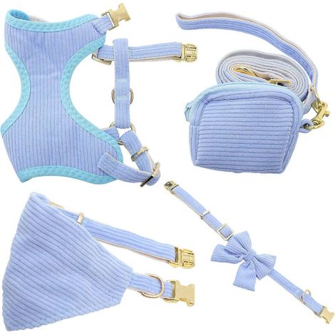 Conjunto de collar, arnés, correa y pañuelo para perros pequeños (4 piezas) (1/5)
