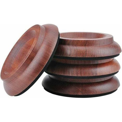 Petit lot de 4 pieds de piano droit en bois massif marron r��sistants aux chocs, pour usage domestique