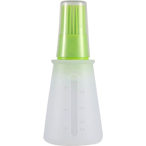 Pinceau à huile silicone vert pour barbecue, pâtisserie, badigeonnage, sauce grillade, bouteille cuisson. (1/5)