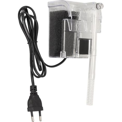 Filtre suspendu professionnel silencieux à cascade pour aquarium, petit aquarium, compatible avec les tortues et autres petits poissons, prise UE 220-240 V (1/5)