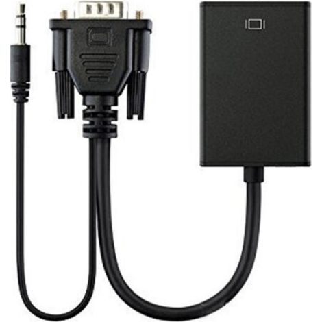 VGA Male to HDMI Female Converter Adapter Cable 1080P HD+Audio TV AV HDTV Output (1/5)